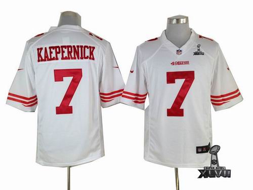 Nike San Francisco 49ers 7 Colin Kaepernick white limited 2013 Super Bowl XLVII Jersey