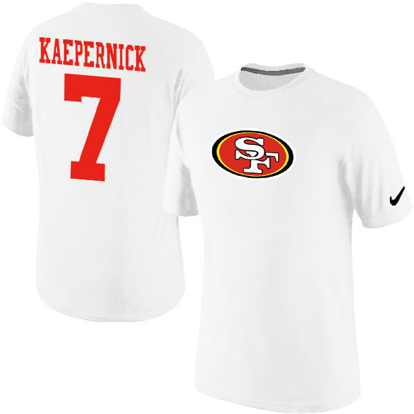 Nike San Francisco 49ers 7 Kaepernick Name & Number T-Shirt White