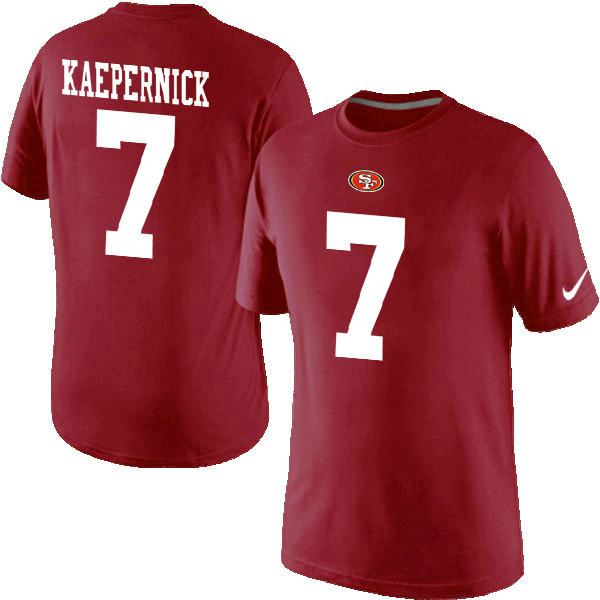 Nike San Francisco 49ers 7 Kaepernick Pride Name & Number T-Shirt Red