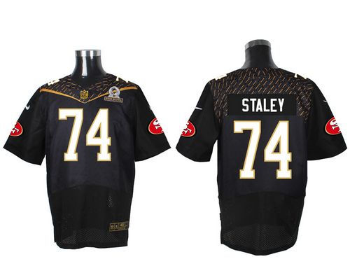 Nike San Francisco 49ers 74 Joe Staley Black 2016 Pro Bowl NFL Elite Jersey