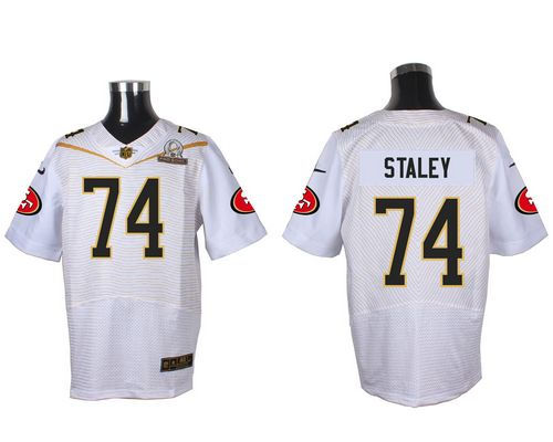 Nike San Francisco 49ers 74 Joe Staley White 2016 Pro Bowl NFL Elite Jersey