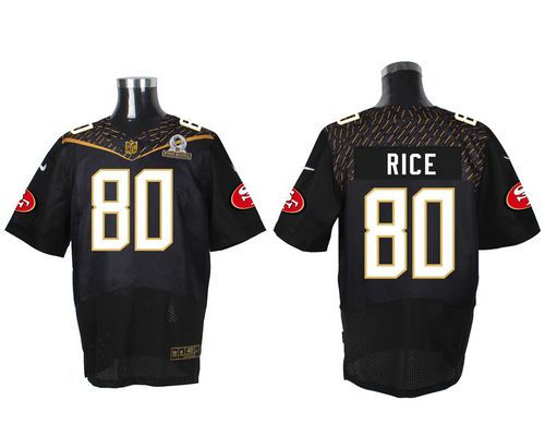 Nike San Francisco 49ers 80 Jerry Rice Black 2016 Pro Bowl NFL Elite Jersey