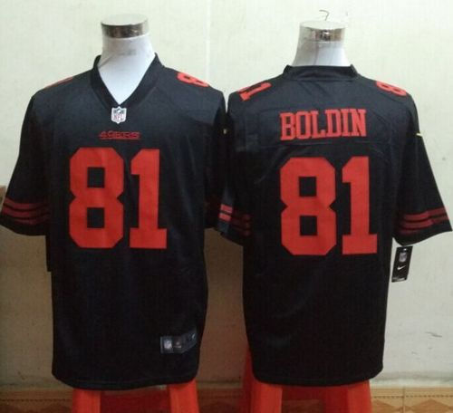 Nike San Francisco 49ers 81 Anquan Boldin Black Alternate NFL Game Jersey