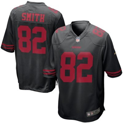 Nike San Francisco 49ers 82 Torrey Smith Black Alternate Game Jersey
