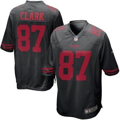Nike San Francisco 49ers 87 Dwight Clark Black Alternate Game Jersey