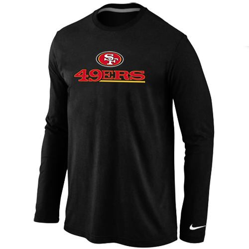 Nike San Francisco 49ers Authentic Logo Long Sleeve T-Shirt Black