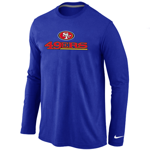 Nike San Francisco 49ers Authentic Logo Long Sleeve T-Shirt Blue