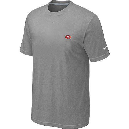 Nike San Francisco 49ers Chest embroidered logo  T-Shirt Grey