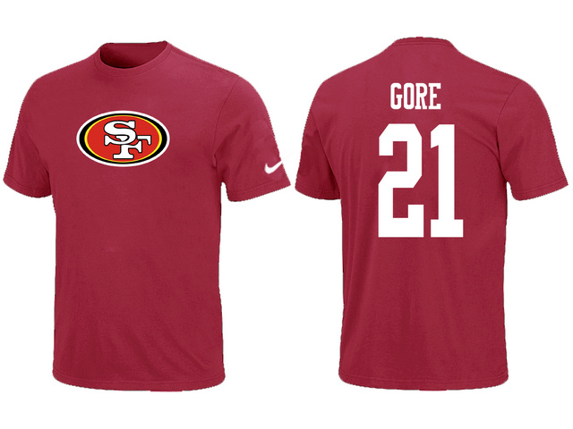 Nike San Francisco 49ers Frank Gore Name & Number T-Shirt Red