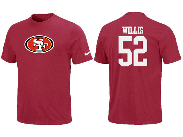 Nike San Francisco 49ers Patrick Willis Name & Number T-Shirt Red