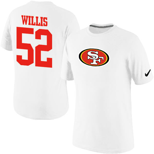 Nike San Francisco 49ers Patrick Willis Name & Number T-Shirt White