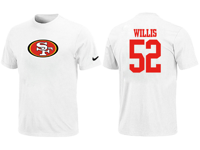 Nike San Francisco 49ers Patrick Willis Name & Number T-Shirt White