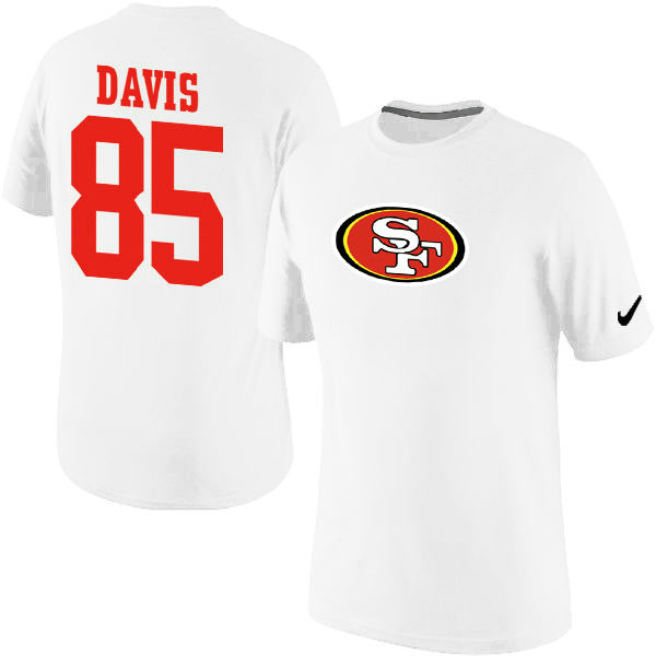 Nike San Francisco 49ers Vernon Davis Name & Number T-Shirt White