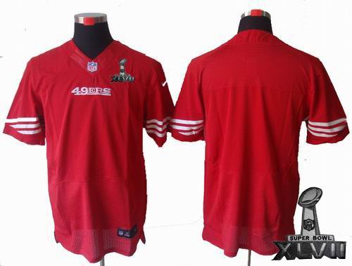 Nike San Francisco 49ers blank red elite 2013 Super Bowl XLVII Jersey