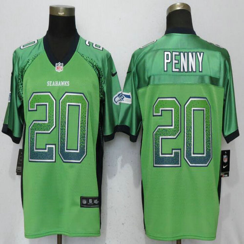 Nike Seahawks #20 Rashaad Penny Green Drift Fashion Elite Jersey