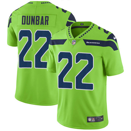 Nike Seahawks #22 Quinton Dunbar Green Men's Stitched NFL Limited Rush Jersey