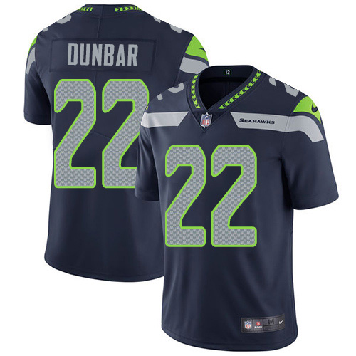 Nike Seahawks #22 Quinton Dunbar Steel Blue Team Color Men's Stitched NFL Vapor Untouchable Limited Jersey