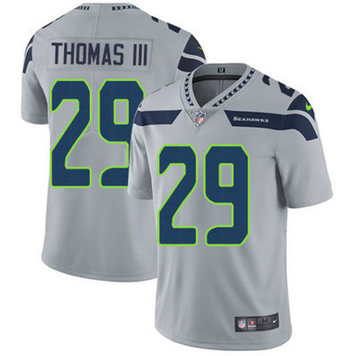 Nike Seahawks #29 Earl Thomas III Grey Alternate Youth Stitched NFL Vapor Untouchable Limited Jersey