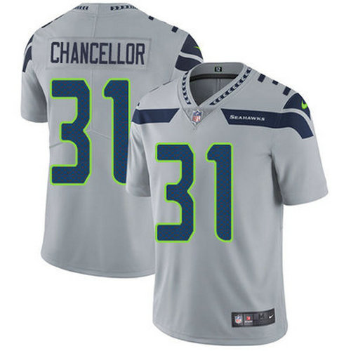 Nike Seahawks #31 Kam Chancellor Grey Alternate Youth Stitched NFL Vapor Untouchable Limited Jersey