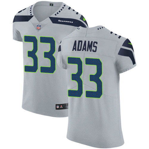 Nike Seahawks #33 Jamal Adams Grey Alternate Men's Stitched NFL New Elite Jersey
