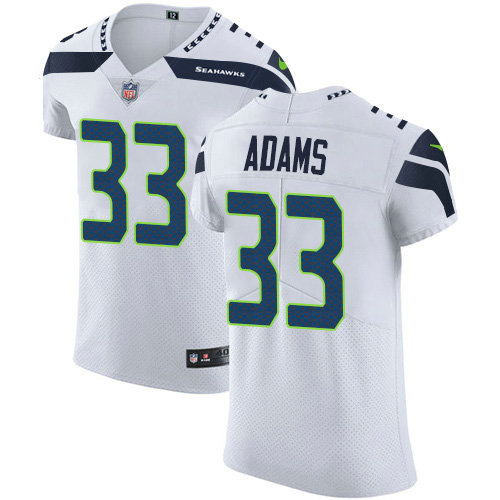 Nike Seahawks #33 Jamal Adams White Men's Stitched NFL New Elite Jersey