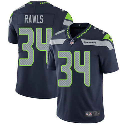 Nike Seahawks #34 Thomas Rawls Steel Blue Team Color Youth Stitched NFL Vapor Untouchable Limited Jersey