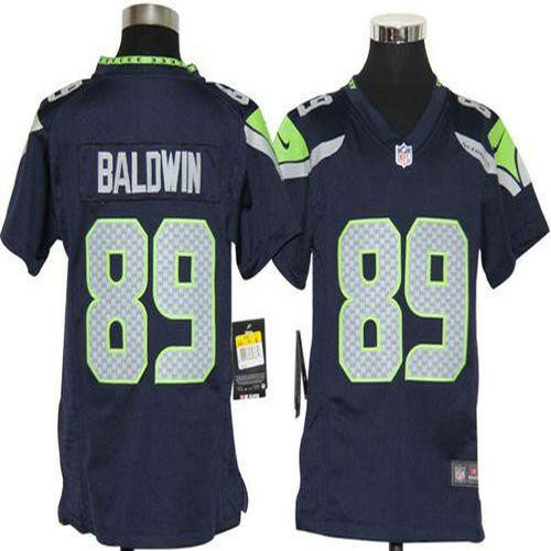 Nike Seahawks #89 Doug Baldwin Steel Blue Team Color Youth Stitched NFL Elite Jersey