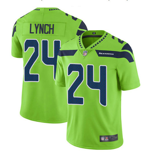 Nike Seahawks 24 Marshawn Lynch Green Vapor Untouchable Limited Jersey