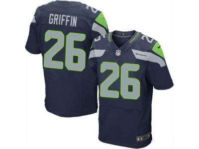 Nike Seattle Seahawks #26 Shaquill Griffin Elite Steel Blue Jersey