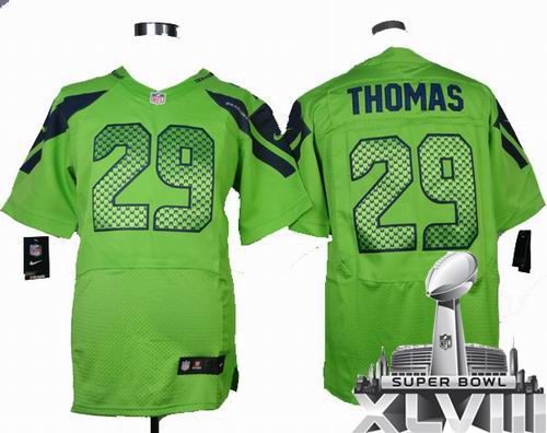 Nike Seattle Seahawks #29 Earl Thomas Green Elite 2014 Super bowl XLVIII(GYM) Jersey