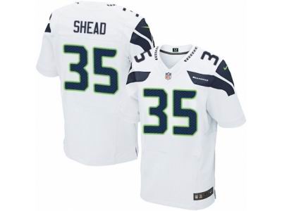 Nike Seattle Seahawks #35 DeShawn Shead Elite White NFL Jersey