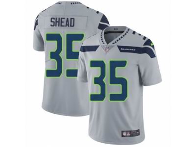 Nike Seattle Seahawks #35 DeShawn Shead Vapor Untouchable Limited Grey Jersey
