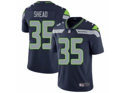 Nike Seattle Seahawks #35 DeShawn Shead Vapor Untouchable Limited Steel Blue Jersey