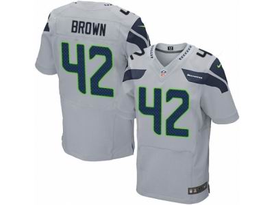 Nike Seattle Seahawks #42 Arthur Brown Elite Grey Jersey