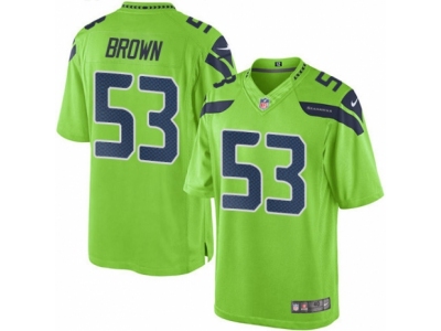 Nike Seattle Seahawks #53 Arthur Brown Elite Green Rush Jersey