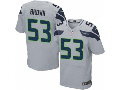 Nike Seattle Seahawks #53 Arthur Brown Elite Grey Jersey