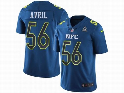 Nike Seattle Seahawks #56 Cliff Avril Limited Blue 2017 Pro Bowl NFL Jersey