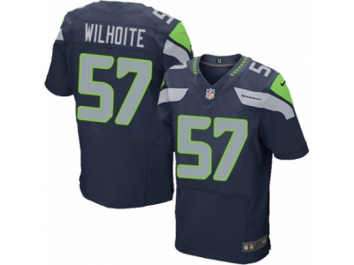 Nike Seattle Seahawks #57 Michael Wilhoite Elite Steel Blue Jersey