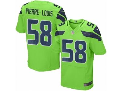 Nike Seattle Seahawks #58 Kevin Pierre-Louis Elite Green Rush NFL Jersey