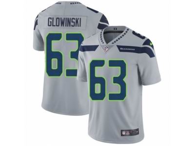 Nike Seattle Seahawks #63 Mark Glowinski Vapor Untouchable Limited Grey Jersey