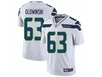 Nike Seattle Seahawks #63 Mark Glowinski Vapor Untouchable Limited White NFL Jersey