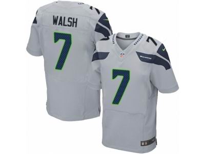 Nike Seattle Seahawks #7 Blair Walsh Elite Grey Jersey