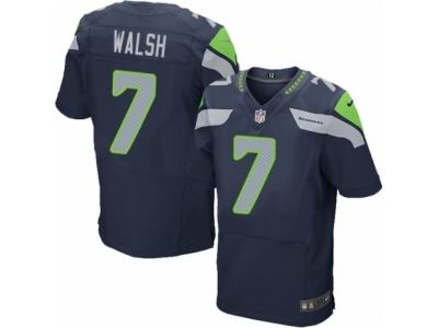 Nike Seattle Seahawks #7 Blair Walsh Elite Steel Blue Jersey