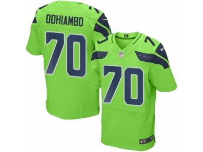 Nike Seattle Seahawks #70 Rees Odhiambo Elite Green Rush NFL Jersey