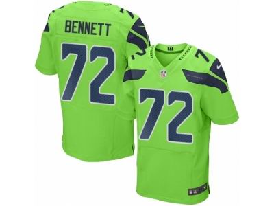 Nike Seattle Seahawks #72 Michael Bennett Elite Green Rush NFL Jersey