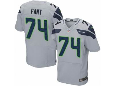 Nike Seattle Seahawks #74 George Fant Elite Grey Jersey
