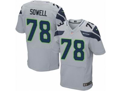 Nike Seattle Seahawks #78 Bradley Sowell Elite Grey Jersey