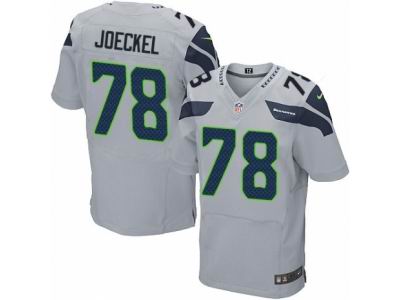 Nike Seattle Seahawks #78 Luke Joeckel Elite Grey Jersey