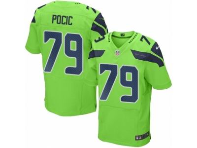 Nike Seattle Seahawks #79 Ethan Pocic Elite Green Rush NFL Jersey