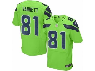 Nike Seattle Seahawks #81 Nick Vannett Elite Green Rush NFL Jersey